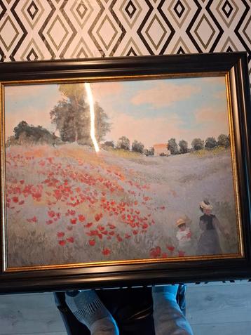 Schilderij: Klaprozenveld met figuren beschikbaar voor biedingen