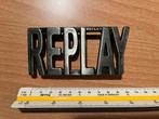Vintage REPLAY buckle, gesp, riem, METAAL, 40mm riembreedte, Kleding | Heren, Riemen en Ceinturen, Losse buckle of gesp, Overige kleuren