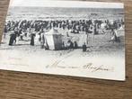 Scheveningen met Strandstoelen briefkaart, Ophalen of Verzenden, Voor 1920, Gelopen, Zuid-Holland