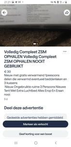 Compleet 3 personen vakantie tent, Ophalen, Nieuw