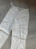 Bijna NIEUW: cargo broek van BERSHKA mt 38, Maat 38/40 (M), Wit, Zo goed als nieuw, Lang