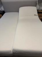 Tempur bed met elektrische bodem inclusief tempur matrassen, Wit, Tweepersoons, Ophalen of Verzenden, Zo goed als nieuw