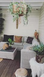 Luxe Tuin Loungeset - L-Bank, Ophalen of Verzenden, Zo goed als nieuw, Wicker