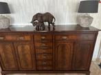 Mahonie houten dressoir, Ophalen, 100 tot 150 cm, Zo goed als nieuw, Met deur(en)