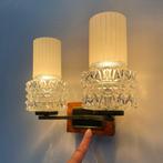 Scandinavisch vintage design LAMP teak Mid Century retro MCM, Ophalen of Verzenden, Gebruikt, Glas, Vintage Mid Century Scandinavisch Deens design MCM Hotel Chic