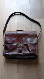 leren boekentas, schooltas en laptoptas, Sieraden, Tassen en Uiterlijk, Tassen | Schooltassen, Gebruikt, Bruin, Aktetas of Boekentas