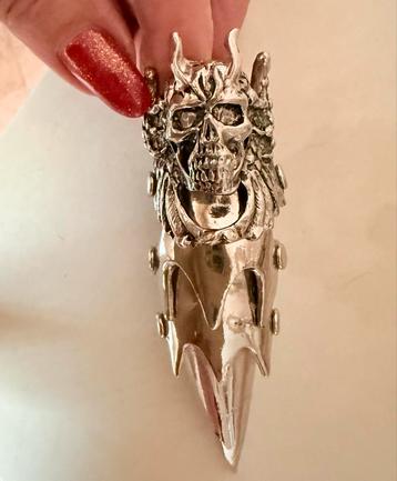 Gothic Doodskop Ring - Statement Sieraad beschikbaar voor biedingen