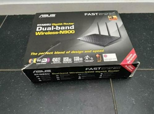 ASUS,RTN66U,Dual-band Router,Wireless N900 Gigabit, Computers en Software, Routers en Modems, Nieuw, Router met modem, Ophalen of Verzenden