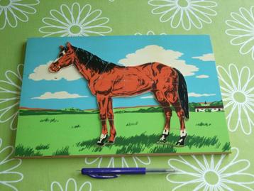 Vinage houten puzzel - paard (29x 20cm) beschikbaar voor biedingen