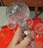 Handgeslepen kristallen wijnglazen, 6 stuks, Antiek en Kunst, Antiek | Glas en Kristal, Ophalen of Verzenden