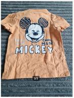 Licht oranje Mickey tshirt Maat 80 h3, Kinderen en Baby's, Babykleding | Maat 80, C&A, C&A, Jongetje of Meisje, Onbekend