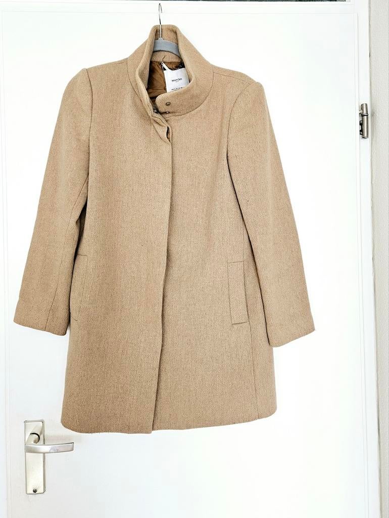 Mantel Mango, Kleding | Dames, Mango, Beige, Ophalen of Verzenden, Zo goed als nieuw
