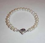 Armband Parels zoetwater zilver, Sieraden, Tassen en Uiterlijk, Verzenden, Nieuw, Overige kleuren, Zilver