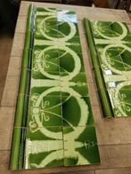 Unieke art nouveau tegels, tegeltableau 199 cm x 36 cm groen, Ophalen