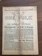 1944 Verzet, Illegale krant 'Ons Volk. den Vaderlant Ge, Ophalen of Verzenden, Gelezen, Overige onderwerpen