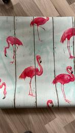 Behang 3 aangebroken rollen voor klein muurtje, Ophalen of Verzenden, Minder dan 10 m², Roze, Flamengo