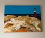 Olieverf schilderij strand-zee-vuurtoren, Ophalen