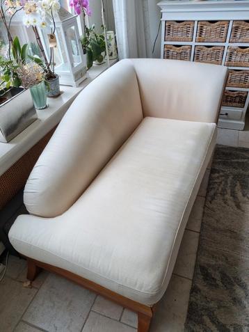 Chaise longue gebroken wit