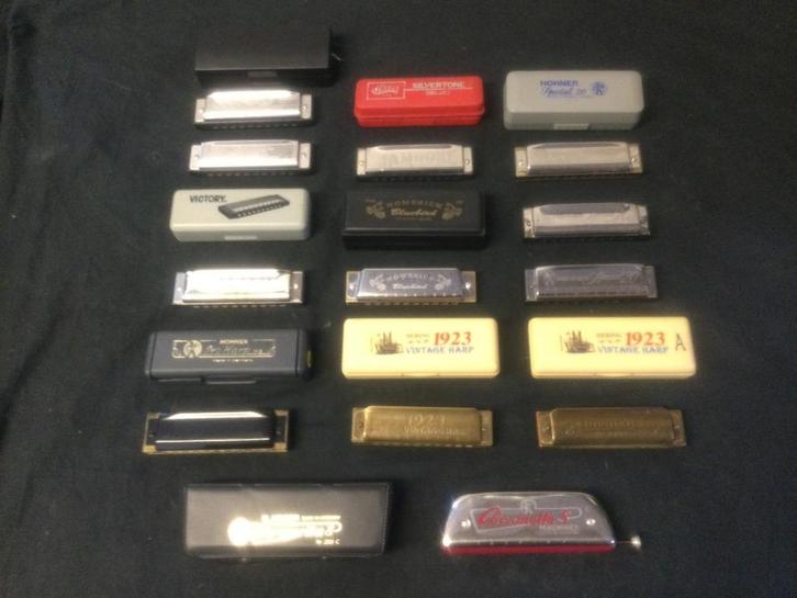 Div. mondharmonica's van oa Hohner, Hering, Muziek en Instrumenten, Blaasinstrumenten | Mondharmonica's, Zo goed als nieuw, Diatonisch