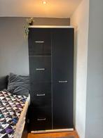 Trendhopper kledingkast met hangruimte zwartgespoten, Overige materialen, Met deur(en), Gebruikt, 150 tot 200 cm