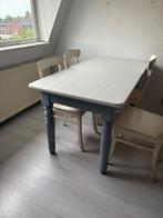 Witte houten brocante eettafel, Huis en Inrichting, Tafels | Eettafels, Ophalen, Gebruikt, 100 tot 150 cm, 50 tot 100 cm