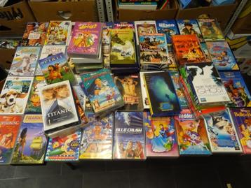 Slechts €10,- Partij videobanden, kinderen,disney ,films beschikbaar voor biedingen