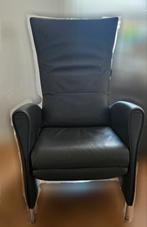 Vintage Jori design fauteuil, blauw/grijs leer., Huis en Inrichting, Stoelen, Ophalen of Verzenden, Leer, Eén