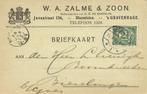 W.A. Zalme + Zoon, s-Gravenhage - 01.1913 - briefkaart, Ophalen of Verzenden, Briefkaart