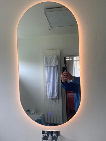 Badkamerspiegel 50x100 Ovaal, met verlichting en verwarming beschikbaar voor biedingen
