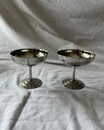 Vintage Franse RVS ijscoupes Letang & Remy | bistro | inox, Ophalen, Overige materialen, Overige stijlen, Overige typen