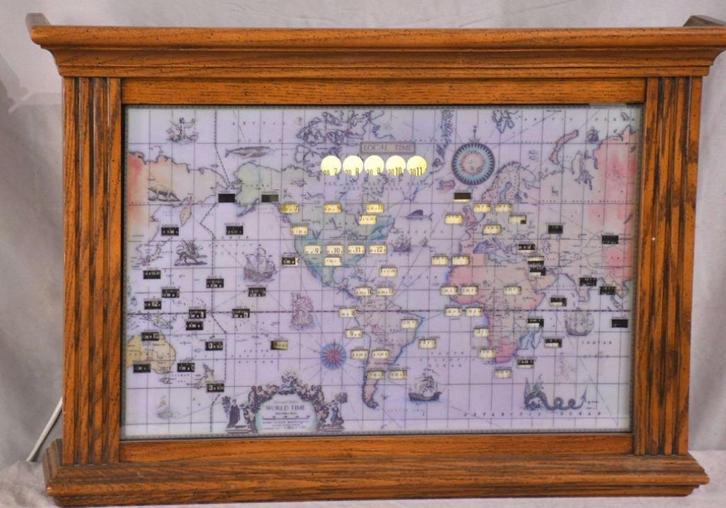 Howard Miller World Time Electric Clock, Antiek en Kunst, Antiek | Klokken, Ophalen of Verzenden