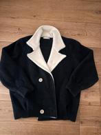 Vintage Teddy Fleece Bomber Jacket inspired by Arket, Ophalen of Verzenden, Zo goed als nieuw, Maat 38/40 (M), Zwart