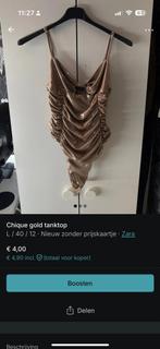 Gouden Zara Top - Maat L, Kleding | Dames, Tops, Geel, Maat 42/44 (L), Ophalen of Verzenden, Zo goed als nieuw