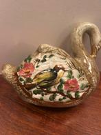 Vintage Bequet zwaan met vogel, Ophalen of Verzenden