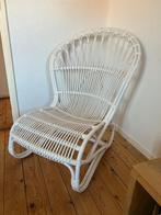 Witte rotan stoel, Ophalen, Gebruikt, Wit, Riet of Rotan
