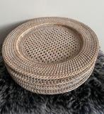 Rieten borden onderzetters 4 stuks, Huis en Inrichting, Ophalen of Verzenden, Zo goed als nieuw, Bord