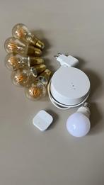 6 stuks TRÅDFRI slimme lampen + HUB en afstandsbediening, Led-lamp, Minder dan 30 watt, Zo goed als nieuw, E27 (groot)