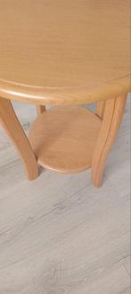rond eiken bijzettafeltje, Ophalen, Minder dan 55 cm, Rond, Zo goed als nieuw