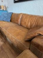 Piloten lederen 2- en 3 zits, Huis en Inrichting, Fauteuils, Ophalen, Piloten lederen 2- en 3 zits, Gebruikt, Leer