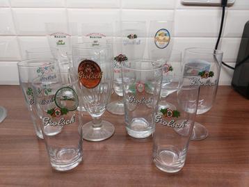 Verzameling bijzondere Grolsch bierglazen 15 stuks beschikbaar voor biedingen