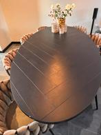 Zwart, eikenhout, Huis en Inrichting, Tafels | Eettafels, Ophalen, Gebruikt, Rechthoekig, Eikenhout