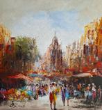 Henry Brand, (Kleurrijk stadsgezicht), Antiek en Kunst, Kunst | Schilderijen | Klassiek, Ophalen of Verzenden