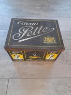 Oude metalen cacao transport/ leveranciers kist van Pette, Minder dan 50 cm, Gebruikt, Minder dan 50 cm, Ophalen of Verzenden