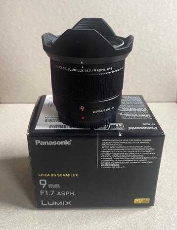 Panasonic Leica DG Summilux 9mm F/1.7 ASPH NIEUWSTAAT MFT beschikbaar voor biedingen