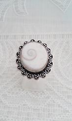 Shiva eye Ring, Nieuw, Met edelsteen, Wit, Zilver