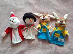 Handpoppen sneeuwpop, kerstman en koos konijn, Ophalen of Verzenden, Zo goed als nieuw