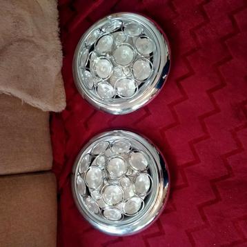 Plafondlamp plafoniere LED 2x chroom crystal  beschikbaar voor biedingen