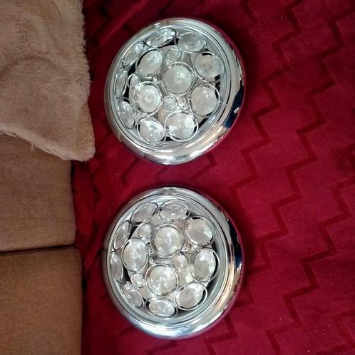 Plafondlamp plafoniere LED 2x chroom crystal, Huis en Inrichting, Lampen | Plafondlampen, Nieuw, Ophalen of Verzenden