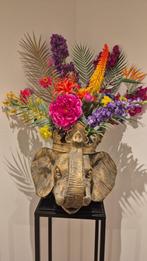 Zijden Boeket Olifantenkop Vaas, Ophalen, Overige kleuren, 50 tot 75 cm, Aardewerk of Porselein