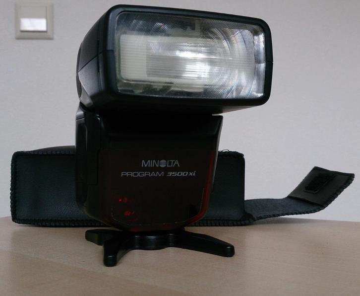Minolta / Sony Program 3500xi Flitser, Audio, Tv en Foto, Fotografie | Flitsers, Gebruikt, Overige merken, Kantelbaar, Ophalen of Verzenden